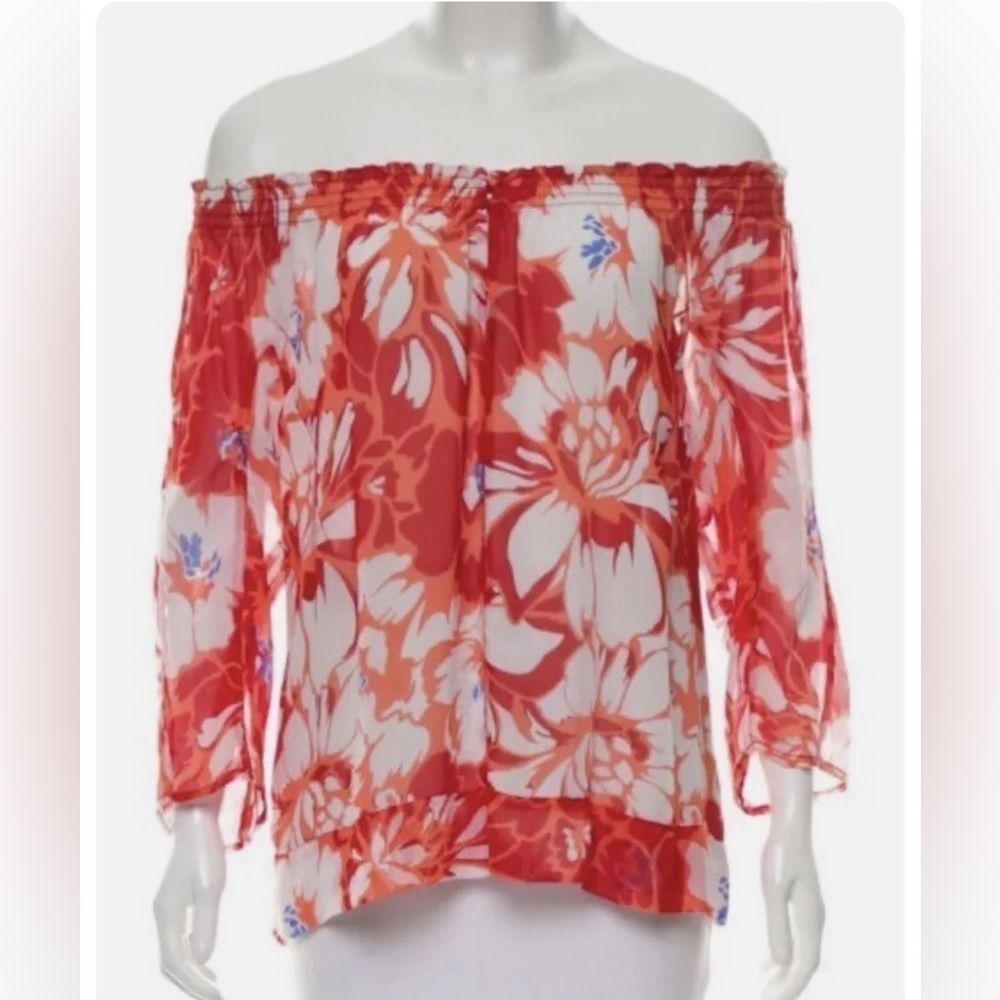 Diane von Furstenberg DVF Jeannette silk blouse Size S - Picture 3 of 14